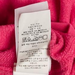 Pre Owned Polo Ralph Lauren Pink Logo Embroidered Cotton Hoodie L