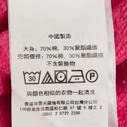 Pre Owned Polo Ralph Lauren Pink Logo Embroidered Cotton Hoodie L