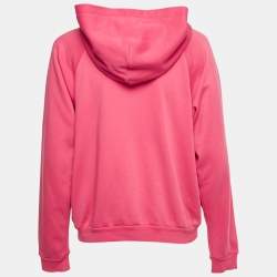 Pre Owned Polo Ralph Lauren Pink Logo Embroidered Cotton Hoodie L