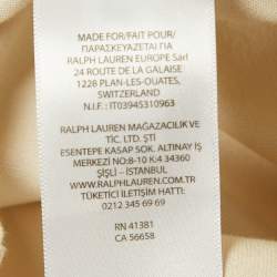 مملوكة مسبقًا سترة بولو رالف لورين بيج مزينة بغبردين مقاس صغير (إكس سمول)