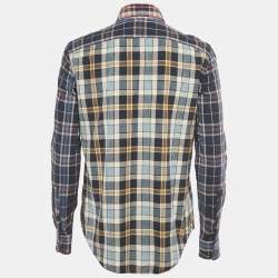 Pre Owned Polo Ralph Lauren Blue Checks Cotton Long Sleeve Shirt XS