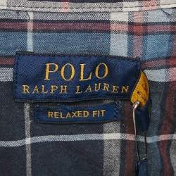 Pre Owned Polo Ralph Lauren Blue Checks Cotton Long Sleeve Shirt XS
