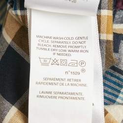 Pre Owned Polo Ralph Lauren Blue Checks Cotton Long Sleeve Shirt XS