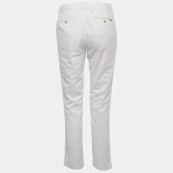Pre Owned Polo Ralph Lauren White Denim Skinny Jeans S/Waist 29"