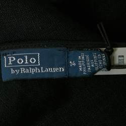 مملوكة مسبقًا Polo by Ralph Lauren Black Linen Strappy Maxi Dresss XL