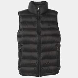 مملوكة مسبقًا Polo Ralph Lauren Black Nylon Colden Packable Down Gilet Vest