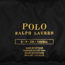 مملوكة مسبقًا Polo Ralph Lauren Black Nylon Colden Packable Down Gilet Vest