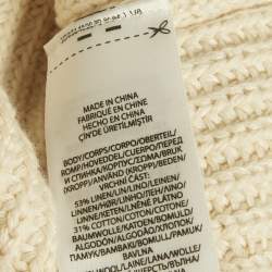 Pre Owned سويتر بولو رالف لورين تريكو مضلع بيج برقبة V مقاس كبير جداً جداً (اكسترا اكسترا لارج)