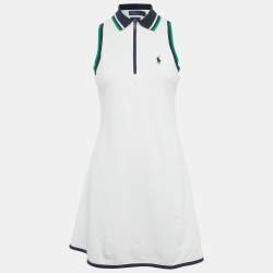 Pre Owned Polo Ralph Lauren White Jersey The Championships Dress XS