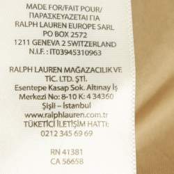 Pre Owned معطف بولو رالف لورين صوف بيج متوسط الطول مقاس صغير