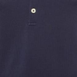 Pre Owned تِي شيرت رالف لورين بولو بكُحلي بِيكيه نَحيف بمقَاس صَغير - سمال