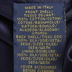 Pre Owned Polo Ralph Lauren Navy Blue Velvet Vest and Blazer S/M 