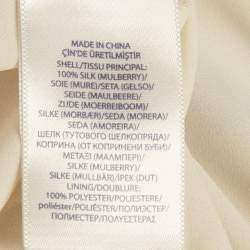 Pre Owned Polo Ralph Lauren White Floral Print Silk Ruffled Maxi Dress S