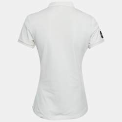 Pre Owned Polo Ralph Lauren White Jersey Pique Polo T-Shirt M