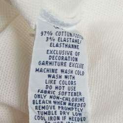 Pre Owned Polo Ralph Lauren White Jersey Pique Polo T-Shirt M
