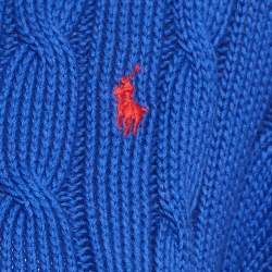 Pre Owned Polo Ralph Lauren Blue Cable Knit Sweater XL