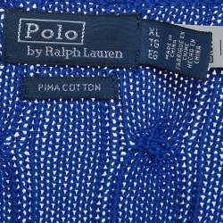Pre Owned Polo Ralph Lauren Blue Cable Knit Sweater XL