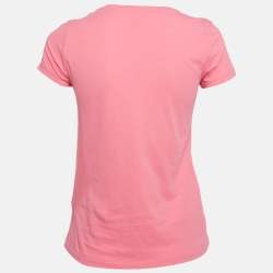 Pre Owned Polo Ralph Lauren Pink Jersey V-Neck T-Shirt XS