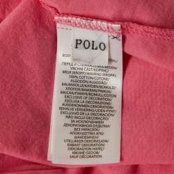 Pre Owned Polo Ralph Lauren Pink Jersey V-Neck T-Shirt XS