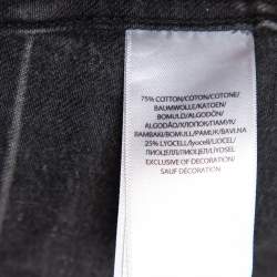 Pre Owned Polo Ralph Lauren Charcoal Grey Denim Cropped Military Jacket S