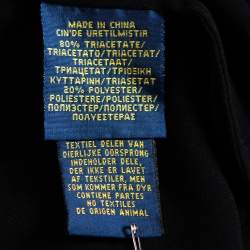 Pre Owned Polo Ralph Lauren Black Satin Neck Tie Detailed Shift Dress M