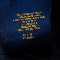 Pre Owned Polo Ralph Lauren Indigo Blue Linen Button Front Blazer S