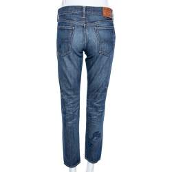 Pre Owned Polo Ralph Lauren Blue Denim Astor Slim Boyfriend Jeans M