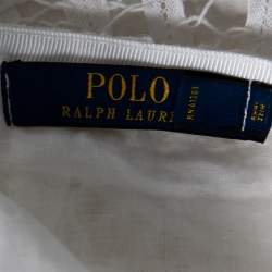 Pre Owned Polo Ralph Lauren White Lace & Cotton Skirt XL