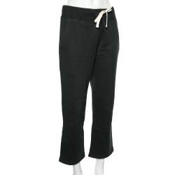 Pre Owned Polo Ralph Lauren Black Cotton Knit Track Pants S