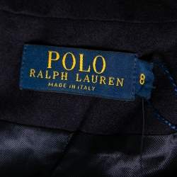 Pre Owned Polo Ralph Lauren Navy Blue Wool Greenwich Blazer M