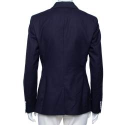 Pre Owned Polo Ralph Lauren Navy Blue Wool Greenwich Blazer M