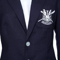Pre Owned Polo Ralph Lauren Navy Blue Wool Greenwich Blazer M