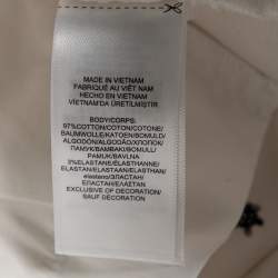 Pre Owned Polo Ralph Lauren White Sail Embroidered Cotton Slim Fit Pants M