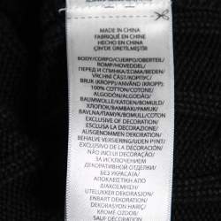 Pre Owned Polo Ralph Lauren Black Cable Knit Pocket Detail Dress XL