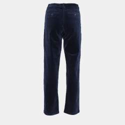 Pre Owned Polo Ralph Lauren Navy Blue Corduroy Straight Fit Trousers XL