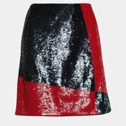 Pre Owned Polo Ralph Lauren Colorblock Sequined Mini Skirt XS