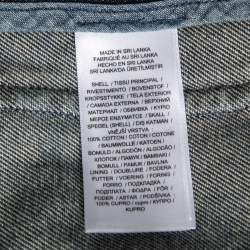 Pre Owned Polo Ralph Lauren Blue Denim Logo Embroidered Pocket Jacket L