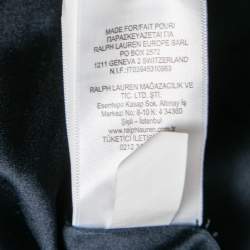 Pre Owned Polo Ralph Lauren Navy Blue Sequin Embellished Wide Leg Pants L