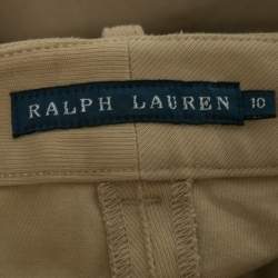 Pre Owned Polo Ralph Lauren Beige Cotton Trouser L