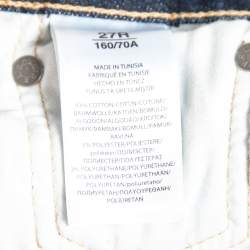 Pre Owned Polo Ralph Lauren Navy Blue Denim Tompkins Skinny Crop Jeans S