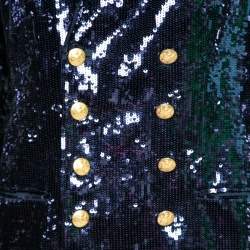 Pre Owned Polo Ralph Lauren Blue Sequin Blazer L