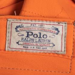 مملوكة مسبقًا Polo Ralph Lauren Orange Denim Tompkins Cropped Skinny Jeans M 