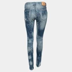 Pre Owned Polo Ralph Lauren Blue Denim Distressed Jeans S Waist 28" 