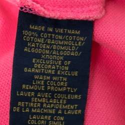 Pre Owned Polo Ralph Lauren Neon Pink Cotton Polo T-Shirt S