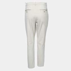 مملوكة مسبقًا Polo Ralph Lauren Grey Cotton Tailored Trousers L 