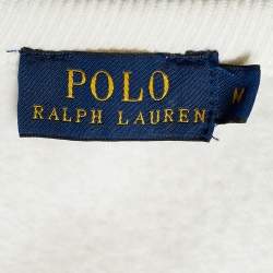 Pre Owned Polo Ralph Lauren Off White Cotton Long Sleeve Sweatshirt M