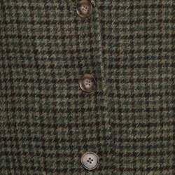 Polo By Ralph Lauren Olive Green Checked Tweed Jacket L