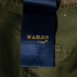 Pre Owned Polo Ralph Lauren Olive Green Cotton Cropped Trousers M  