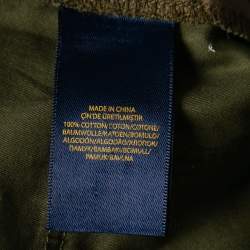 Pre Owned Polo Ralph Lauren Olive Green Cotton Cropped Trousers M  