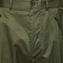 Pre Owned Polo Ralph Lauren Olive Green Cotton Cropped Trousers M  